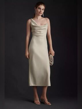 BHLDN August Satin Charmeuse
Midi Dress NWT Sz 12